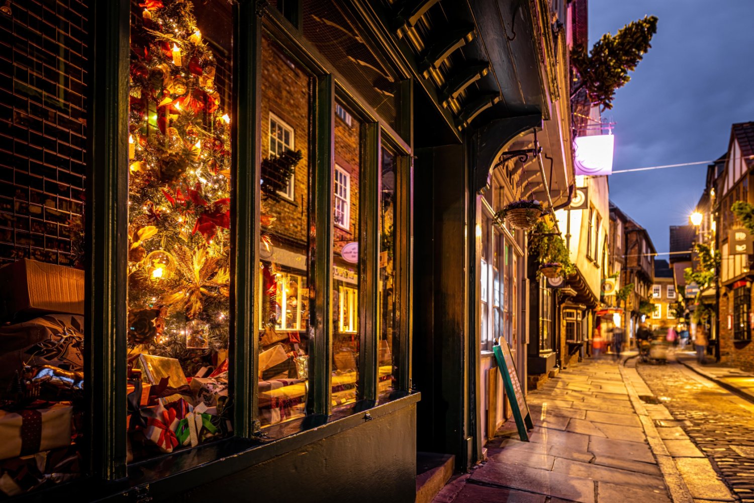 The Shambles, York, at Christmas time