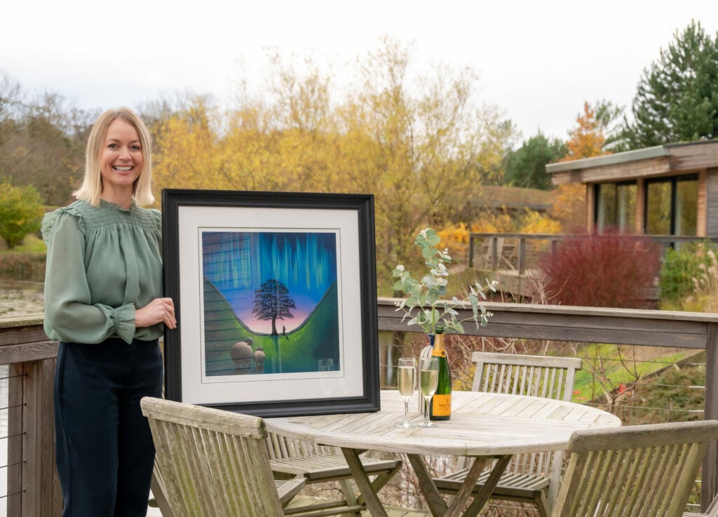 Image name lucy pittaway sycamore gap painting holiday at home veuve clicquot the 10 image from the post Newsletter - Friday 1st December 2023 in Yorkshire.com.
