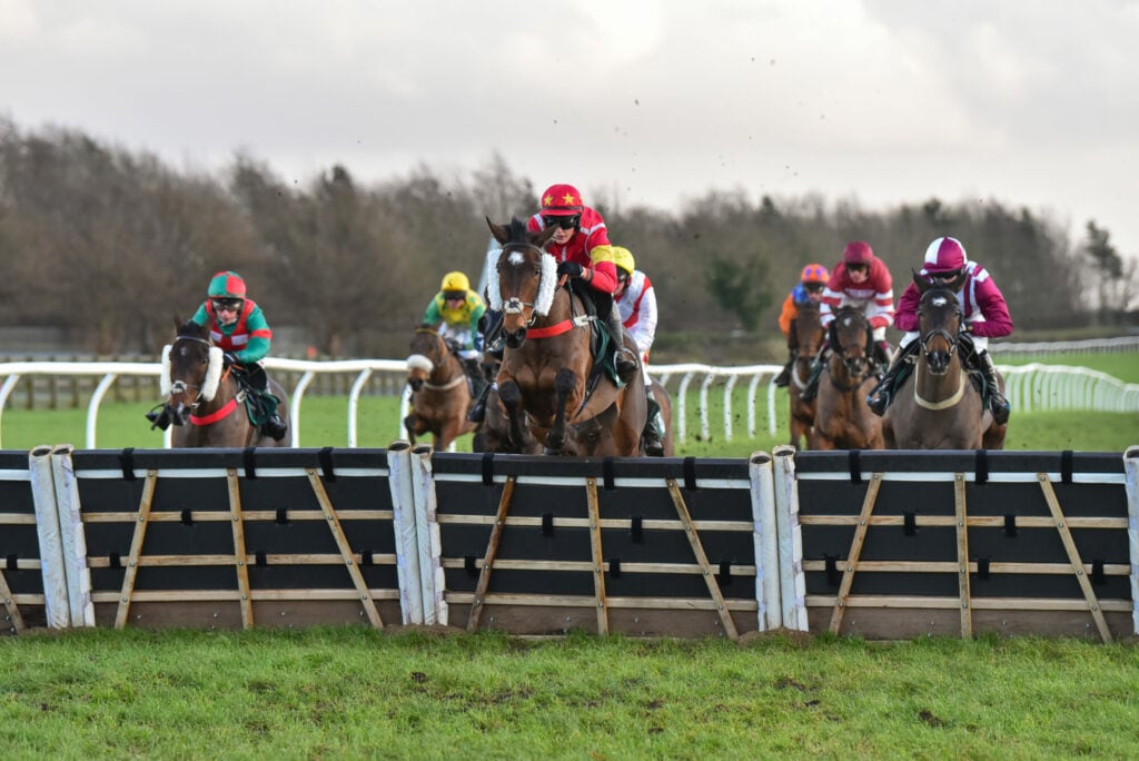 Image name racehorses jumping hurdles catterick racecourse yorkshire the 1 image from the post Day 8 – Christmas 2023 in Yorkshire.com.