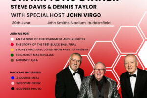 Image name Champions Dinner with Steve Davis and Dennis Taylor at Huddersfield the 2 image from the post Find Car Parks In Huddersfield – Yorkshire in Yorkshire.com.