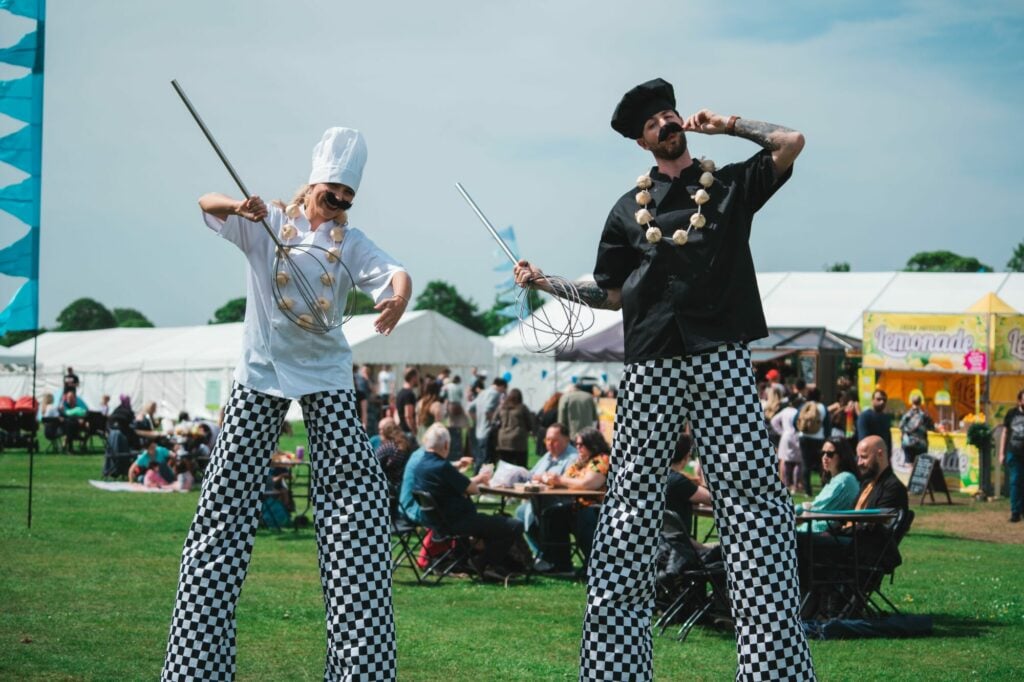 Image name north leeds food festival roundhay yorkshire stilts the 3 image from the post The North Leeds Food Festival 2024: A Springtime Feast in Yorkshire.com.