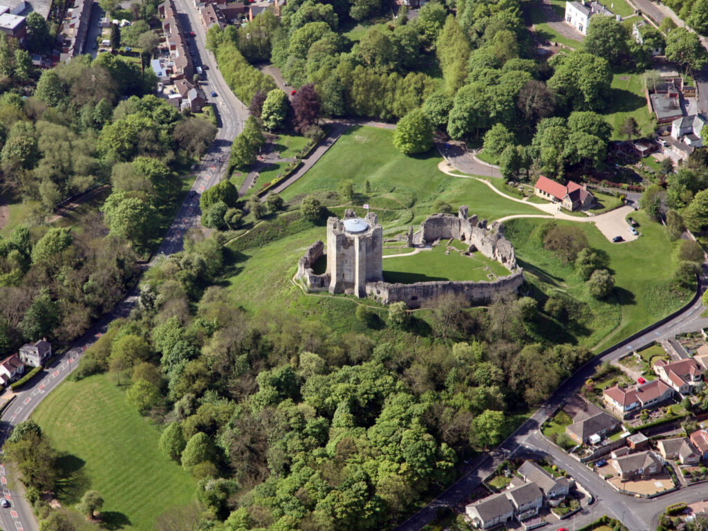 Image name conisbrough castle doncaster yorkshire aerial view the 1 image from the post A look at the history of Conisbrough Castle, with Dr Emma Wells in Yorkshire.com.