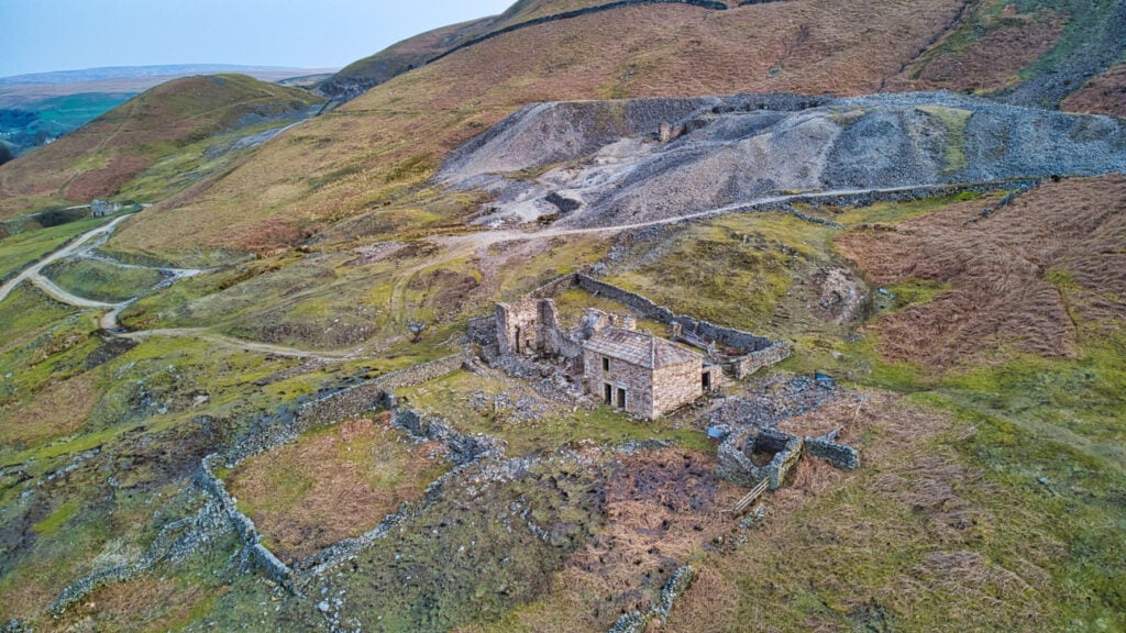 Image name crackpot hall swaledale yorkshire aerial photo ruin lead mine the 1 image from the post A look at the history of Crackpot Hall, Swaledale, with Dr Emma Wells in Yorkshire.com.