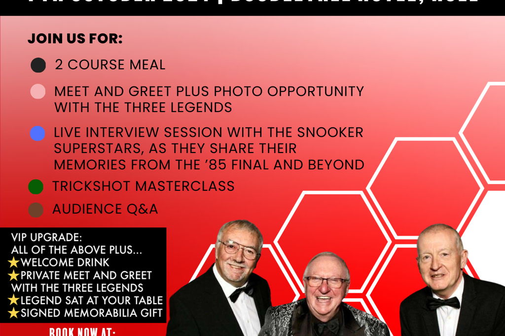 Image name Champions Dinner with Steve Davis and Dennis Taylor at Hull the 2 image from the post Champions Dinner with Steve Davis and Dennis Taylor at , Hull in Yorkshire.com.