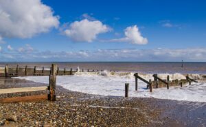 Image name hornsea wooden groynes on shingle beach yorkshire the 7 image from the post East Yorkshire in Yorkshire.com.