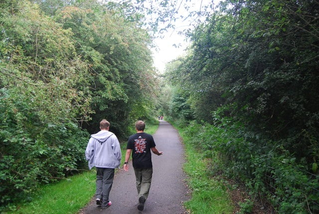 walkers on a trail in Northallerton