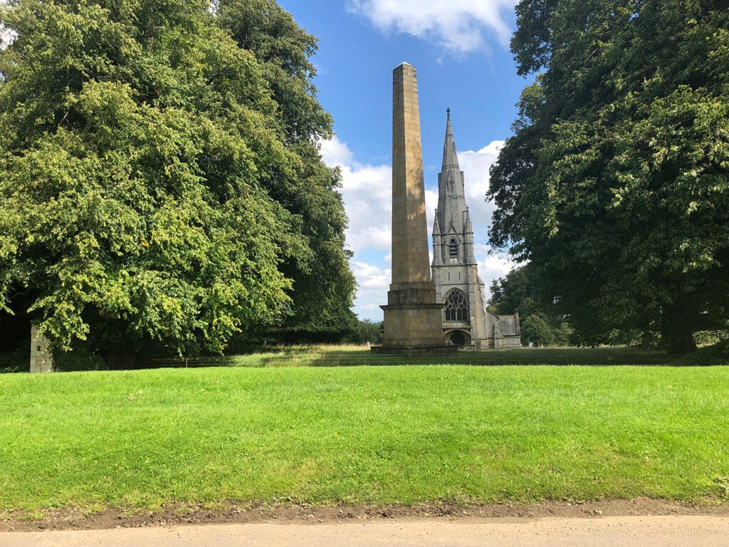 Image name obelisk and church studley royal fountains abbey north yorkshire the 2 image from the post Welcome to <span style="color:var(--global-color-8);">Y</span>orkshire in Yorkshire.com.