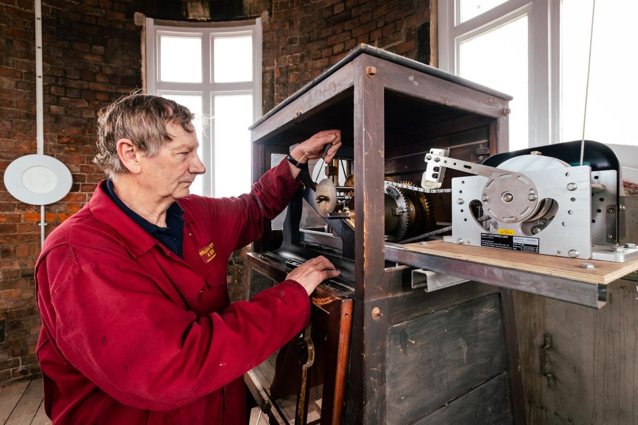 restoring the clock at Hull Maritime Museum